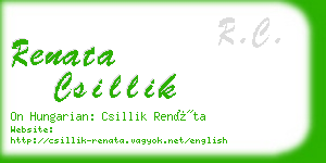 renata csillik business card